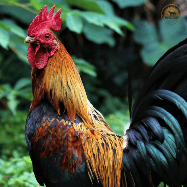 National bird of Sri Lanka - Junglefowl male in Udawalawe